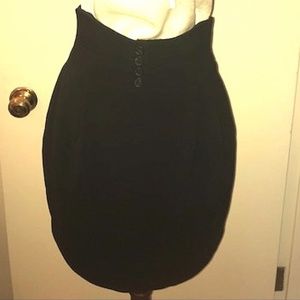 Club Monaco Black Pleated Skirt with Lining